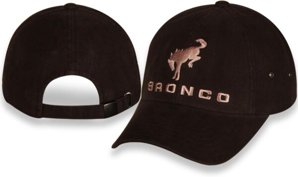 New Ford Bronco Dark Brown Unstructured Washed Canvas Cap/Ha...