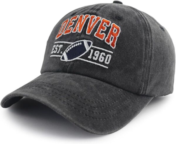 Embroidered City Football Hat for Men Women, Adjustable Unis...