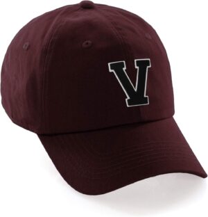 Custom Hat A to Z Initial Letters Classic Baseball Cap, Burg...