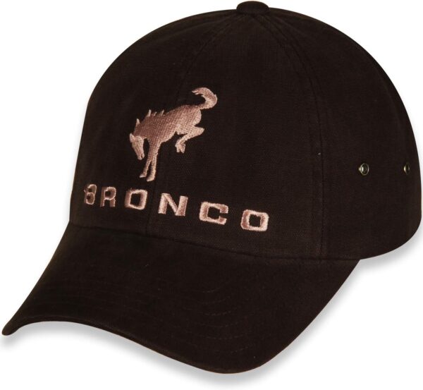 New Ford Bronco Dark Brown Unstructured Washed Canvas Cap/Ha...