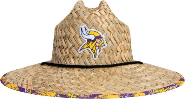FOCO Men's NFL Team Logo Floral Lifeguard Beach Straw Sun Ha...