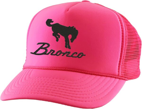 Bronco Trucker Hat Vintage Car Lover Embroidered Mesh Cap