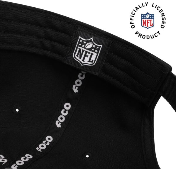 FOCO Men's NFL Team Logo Black & White Casual Hat Caps