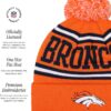 FOCO NFL Team Logo Stripe Pom Beanie Hat