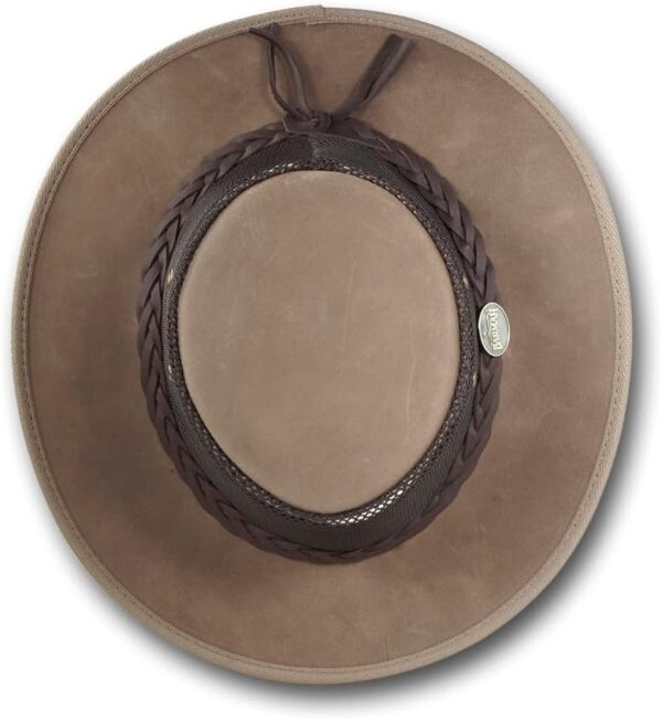 Foldaway Bronco Cooler Leather Hat - Item 1062