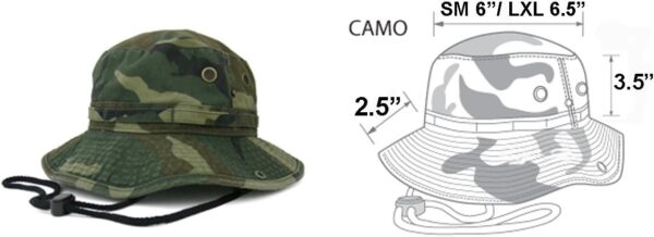 Summer Outdoor Boonie Hunting Fishing Safari Bucket Sun Hat ...