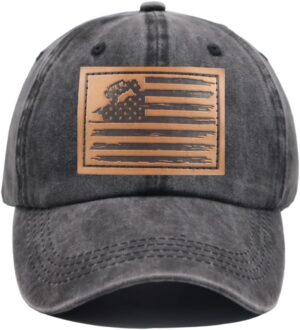 HHNLB American Flag Trucker Hat, Adjustable USA Flag Car Bas...