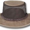 Foldaway Bronco Cooler Leather Hat - Item 1062