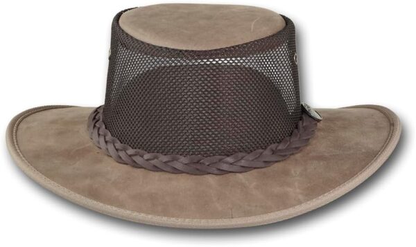 Foldaway Bronco Cooler Leather Hat - Item 1062