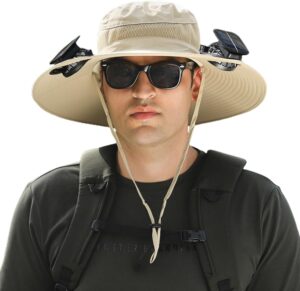 Wide Brim Solar Fan Outdoor Fishing Hat Hats for Men Women &...