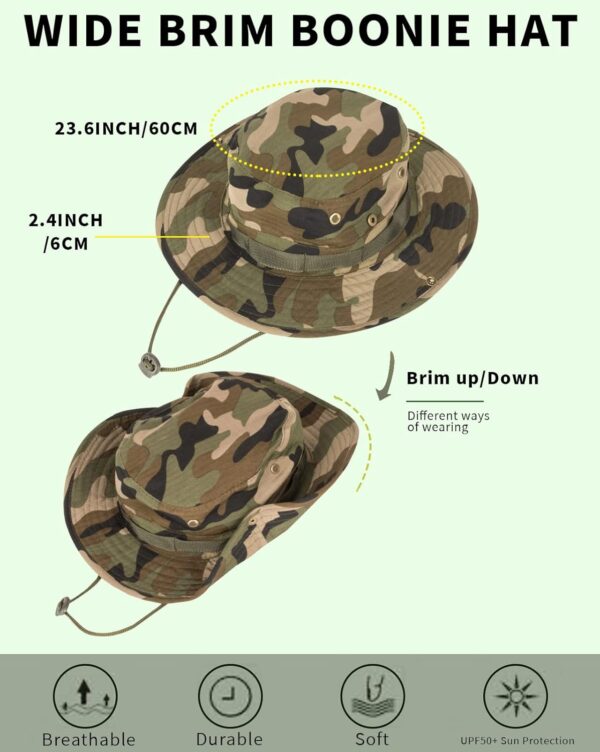 Sun Hats for Men Women Bucket Hat UPF 50+ Boonie Hat Foldabl...