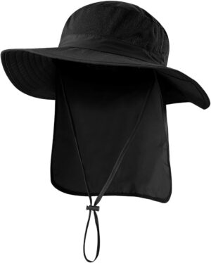 Home Prefer Outdoor UPF50+ Mesh Sun Hat Wide Brim Fishing Ha...