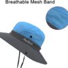 NPQQUAN Ponytail Sun Bucket Hats for Women Men Wide Brim UPF...