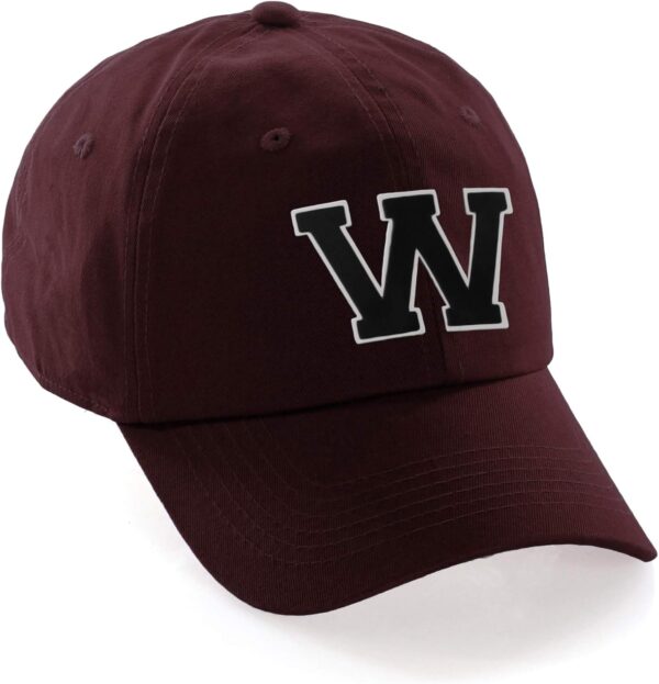 Custom Hat A to Z Initial Letters Classic Baseball Cap, Burg...