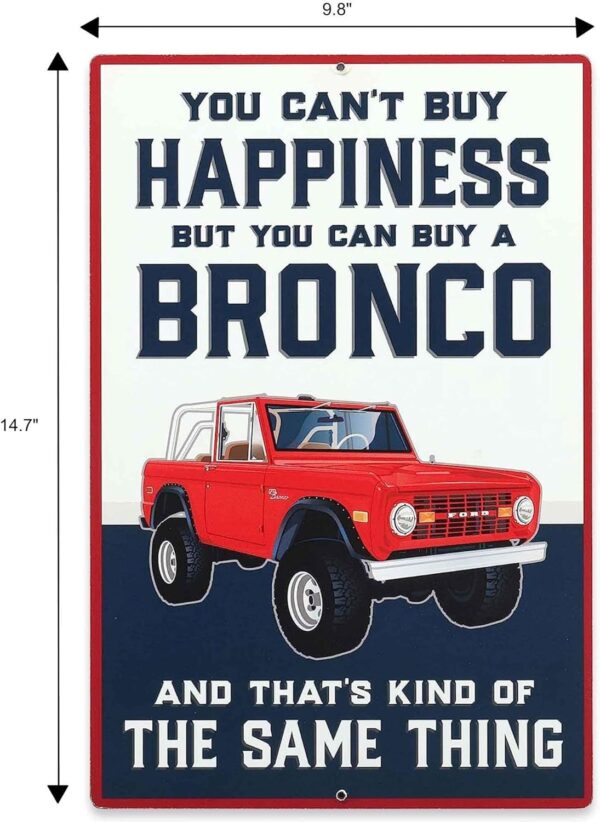 Ford Bronco Happiness Metal Wall Decor - Ford Bronco Wall Ar...