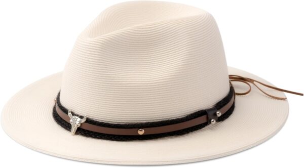 Pineapple&Star Sun Straw Fedora Beach Hat Fine Braid UPF50+ ...