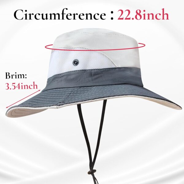 NPQQUAN Ponytail Sun Bucket Hats for Women Men Wide Brim UPF...