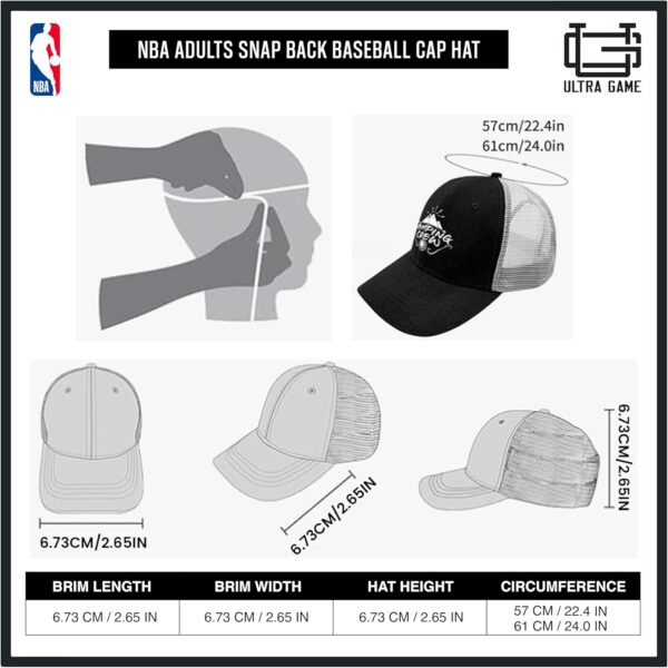 Ultra Game Men's Adults Twill Snap Back Ultimate Baseball Ca...