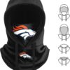 FOCO NFL Team Logo Black Drawstring Winter Cap Hooded Gaiter...