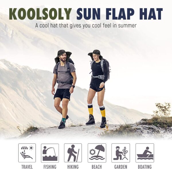 Outdoor Sun Hat for Men with 50+ UPF Protection Safari Cap W...
