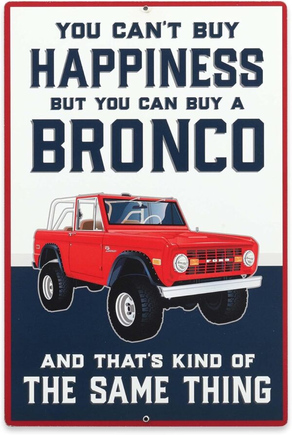 Ford Bronco Happiness Metal Wall Decor - Ford Bronco Wall Ar...