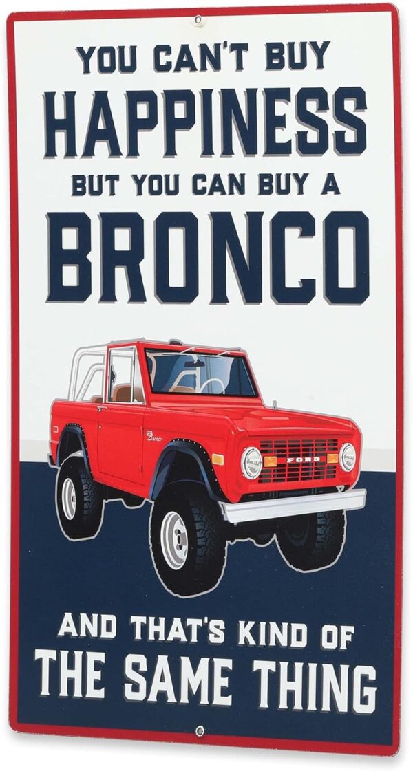Ford Bronco Happiness Metal Wall Decor - Ford Bronco Wall Ar...