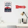 Ford Bronco Happiness Metal Wall Decor - Ford Bronco Wall Ar...