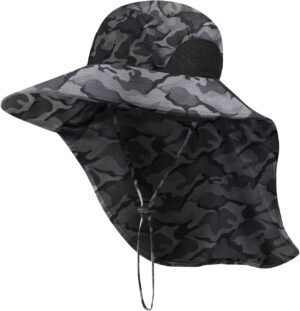 Outdoor Sun Hat for Men with 50+ UPF Protection Safari Cap W...