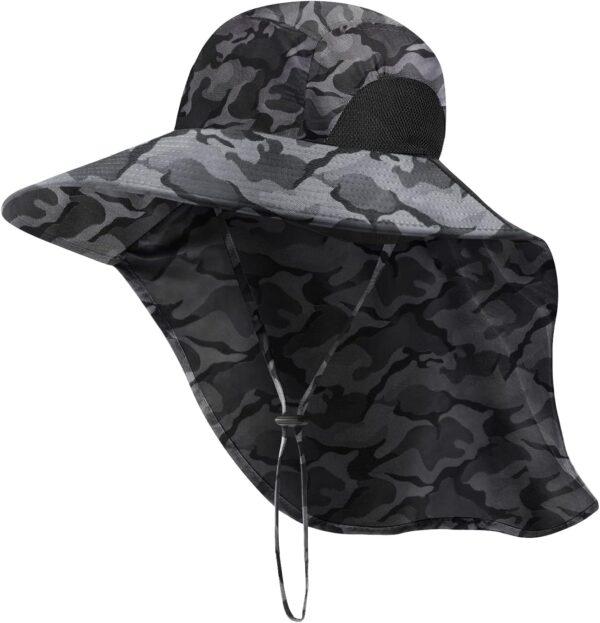 Outdoor Sun Hat for Men with 50+ UPF Protection Safari Cap W...