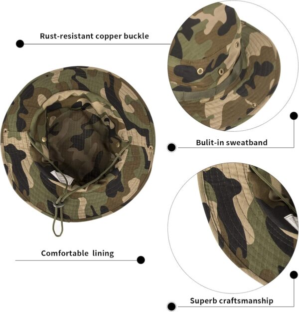 Sun Hats for Men Women Bucket Hat UPF 50+ Boonie Hat Foldabl...