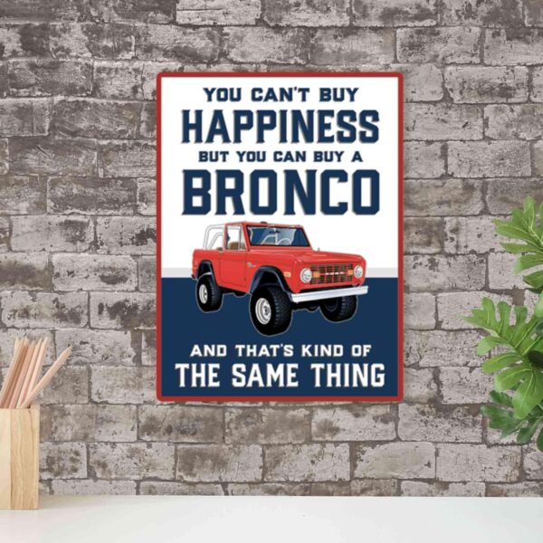 Ford Bronco Happiness Metal Wall Decor - Ford Bronco Wall Ar...
