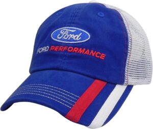 CarBeyondStore Ford Performance Stripe Blue White Baseball C...