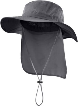 Home Prefer Outdoor UPF50+ Mesh Sun Hat Wide Brim Fishing Ha...