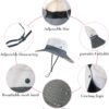 NPQQUAN Ponytail Sun Bucket Hats for Women Men Wide Brim UPF...