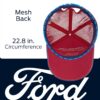 Ford Truck Hat, Logo Mesh Adjustable Baseball Cap with Curve...
