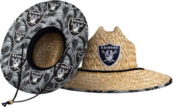 FOCO Men's NFL Team Logo Floral Lifeguard Beach Straw Sun Ha...