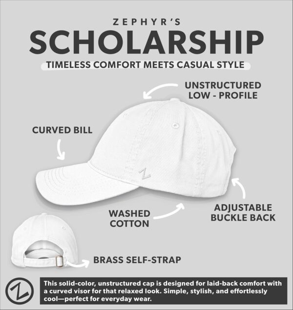 Zephyr Men's Adjustable Scholarship Hat Charcoal