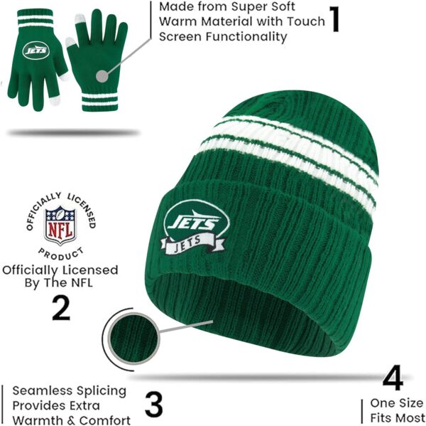Ultra Game Youth NFL Official Super Soft Team Stripe Winter ...
