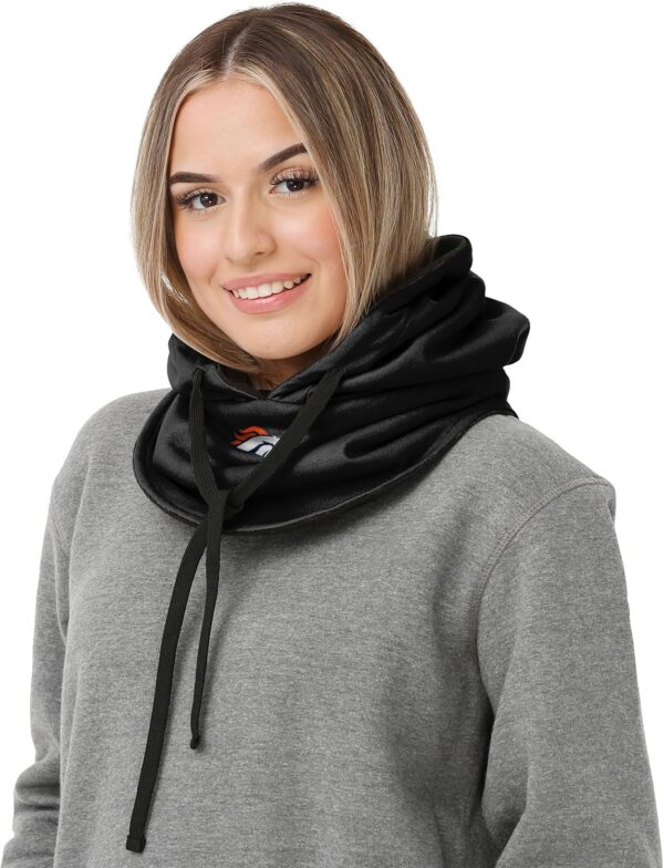 FOCO NFL Team Logo Black Drawstring Winter Cap Hooded Gaiter...