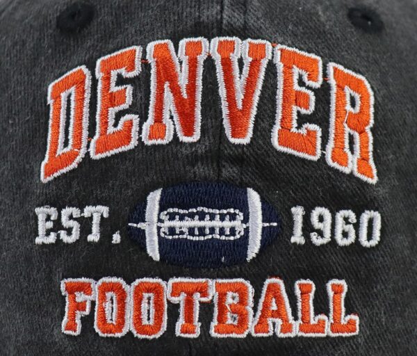Football Embroidered Baseball Hat, Adjustable Unisex Cotton ...