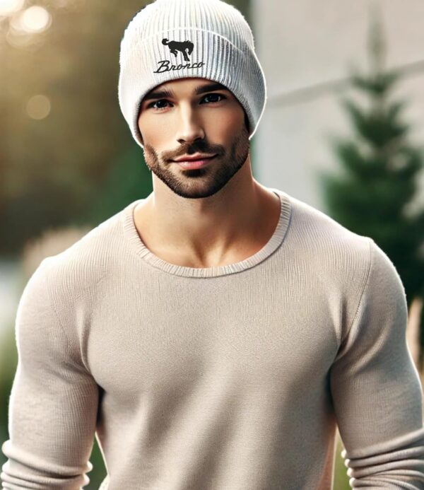 Bronco Beanie Cap Vintage Car Lover Embroidered Winter Hat