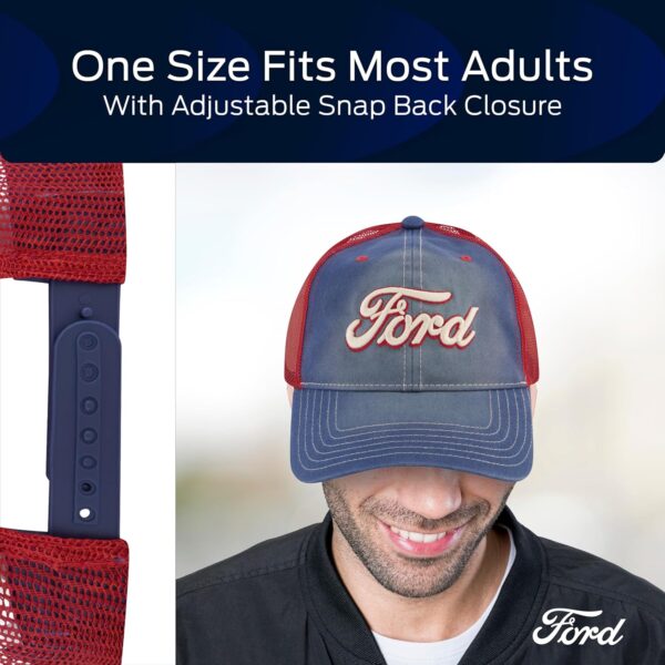 Ford Truck Hat, Logo Mesh Adjustable Baseball Cap with Curve...