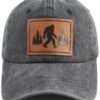 Unisex UFO Bigfoot Denim Hat Adjustable Washed Dyed Cotton D...