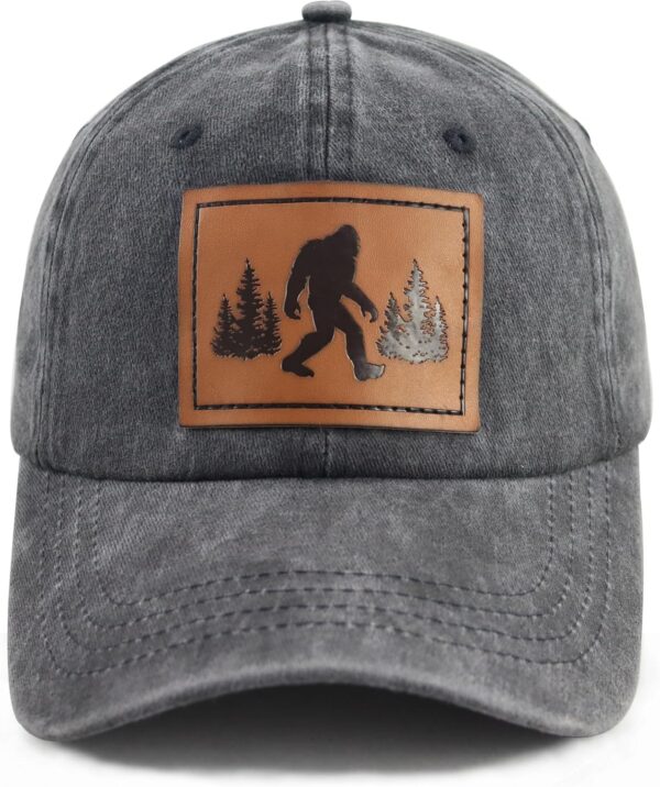 Unisex UFO Bigfoot Denim Hat Adjustable Washed Dyed Cotton D...