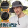 EINSKEY Wide Brim Sun Hat, UPF 50+ UV Protection Waterproof ...