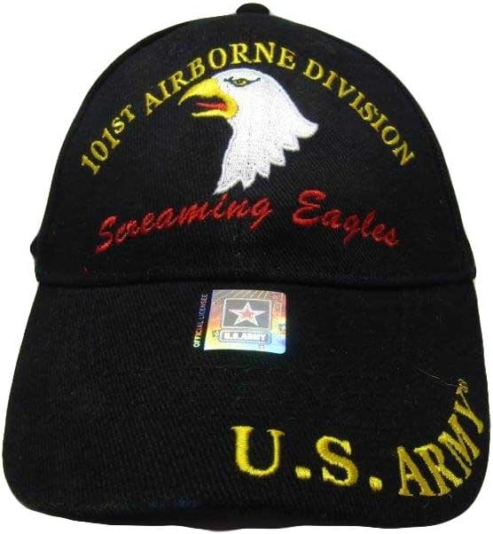 Army 101st Airborne Screaming Eagles Division Black Embroide...