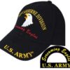 Army 101st Airborne Screaming Eagles Division Black Embroide...