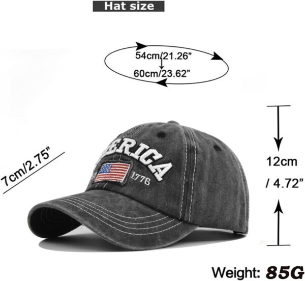 Cot-Oath Mens Baskeball Cap Women Hat - American Flag Hat Un...