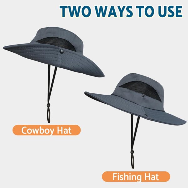 PFFY Sun Bucket Hats for Men Women 3” Wide Brim UPF 50+ Fish...