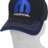 CarBeyondStore - Mopar Blue M Logo Black Baseball Cap